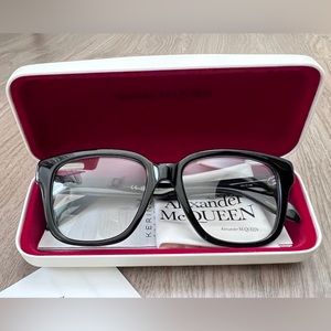 Alexander McQueen optical eyeglasses frame/ sunglasses frame black 52-17-145